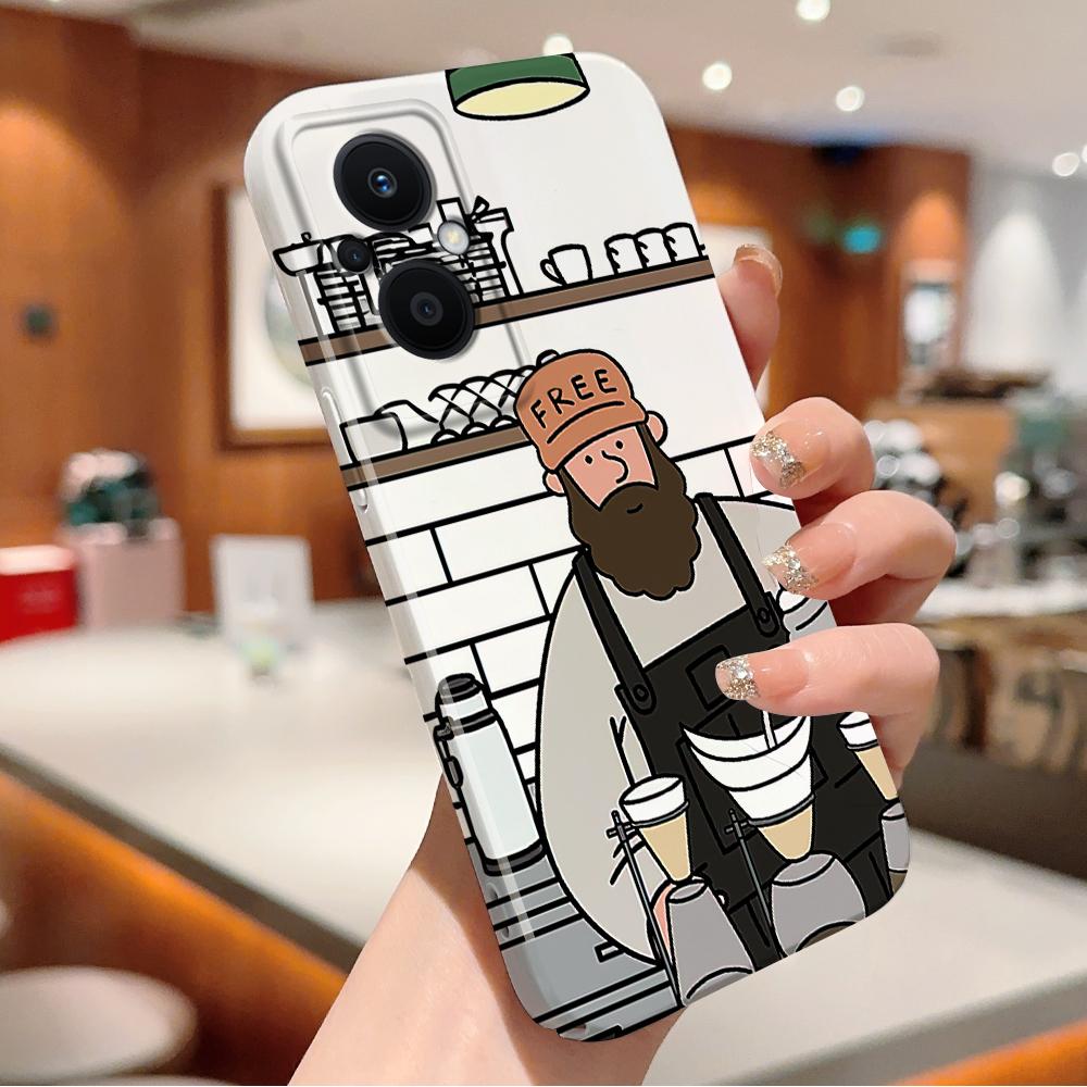 All-inclusive Film Handyhülle Cartoon Mode Design Hartschale Vollabdeckung Kameraschutzhülle für OPPO A60 A96 Reno12 Realme C53 C75