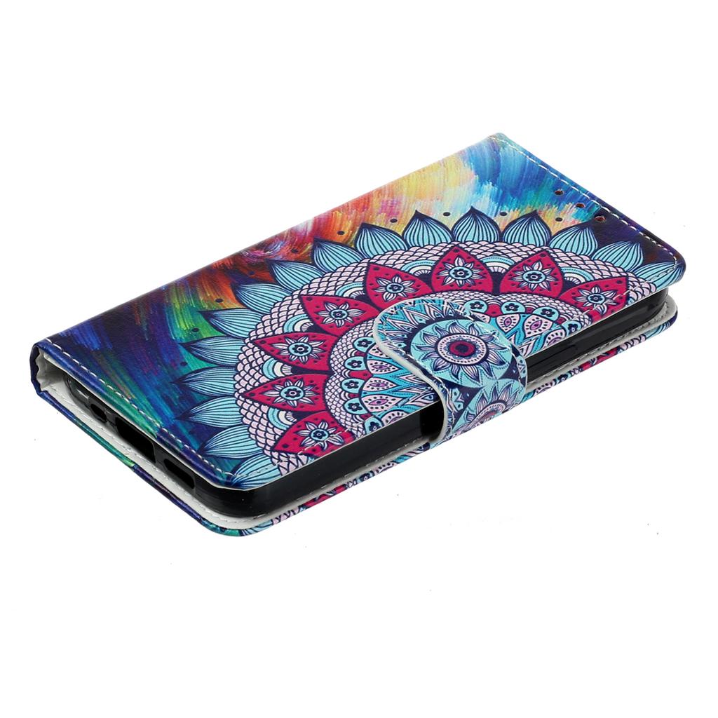 Pattern Printing Leather Wallet Phone Case for iPhone 15,Drop-proof Phone Stand Cover