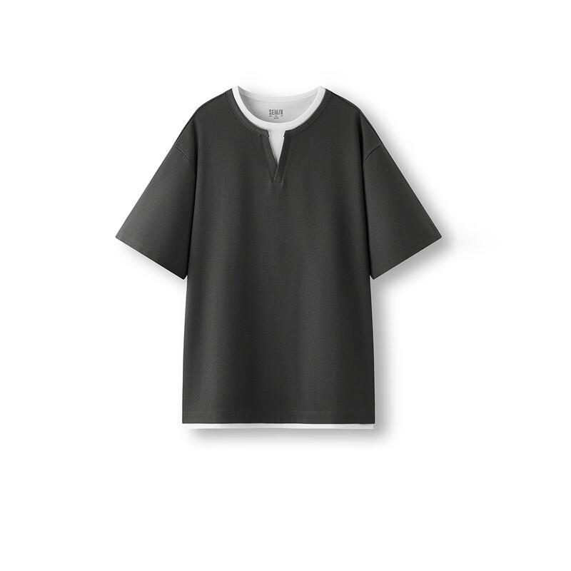Semir Men's Color Block Waffle Knit Short Sleeve T-Shirt