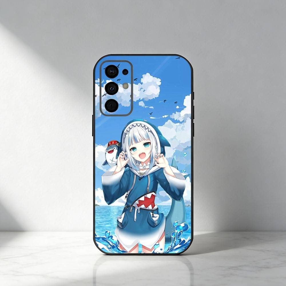 Virtual Characters Holo Gawr Gura Phone Case For Samsung S25,S24,S21,S22,S23,S30,Ultra,S20,Plus,Fe,Note,5G Black Cover
