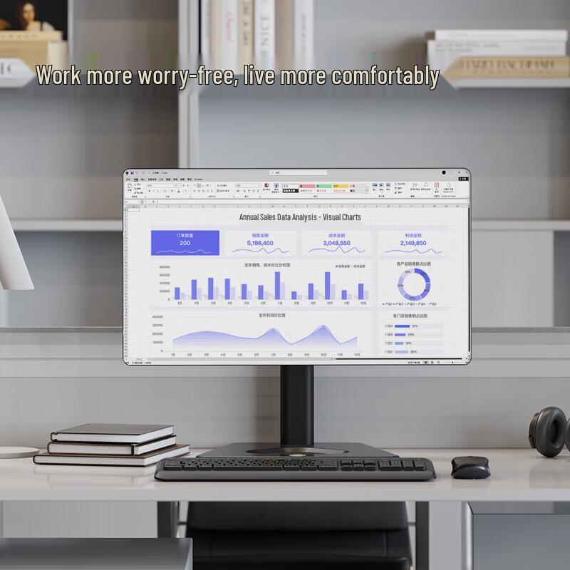 Adjustable Quad Monitor Desk Mount Arm