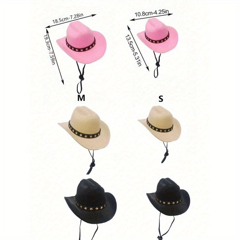 1pc Pet Cowboy Hat, Pet Accessory For Cats & Dogs, Western Style Sun Hat For Outdoor Activities, Holidays & Photoshoots