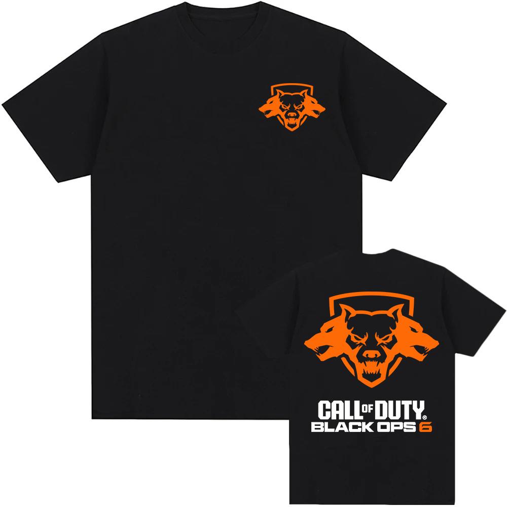 Streetwear Hip Hop Men Women Tees BO6 Call of Duty Black Ops Game Printing Tshirts Cotton Short Sleeve O-neck T-shirt Unisex Top