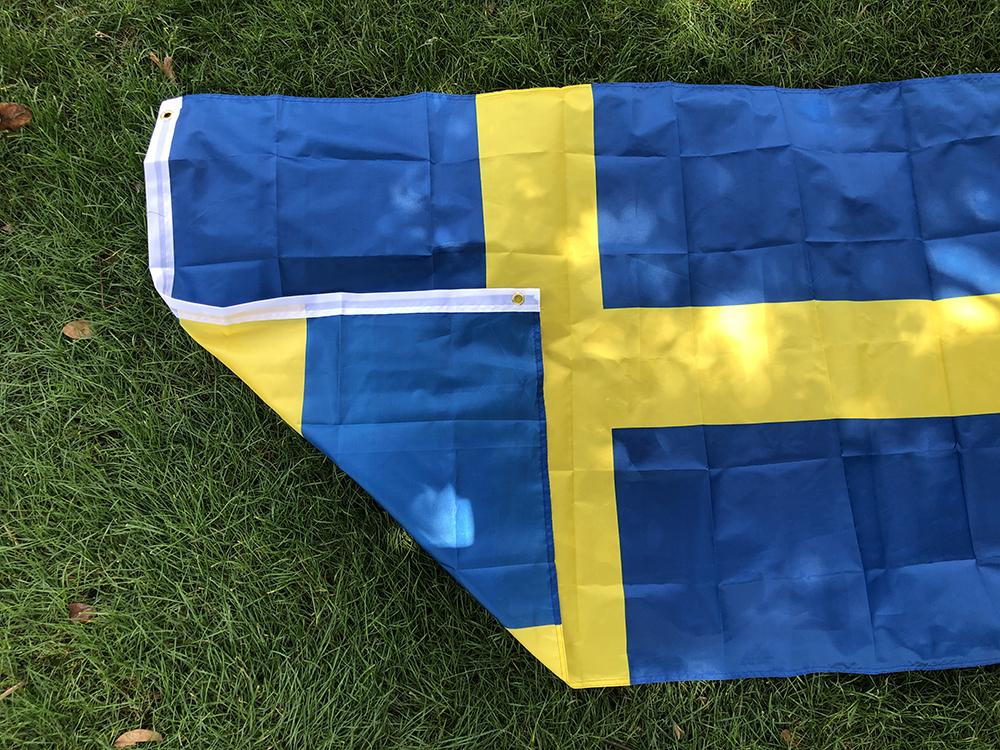 (SKY FLAG)free Shipping Swedish Flag 3ft X 5ft Hanging SWE SE The Kingdom of Sweden Flag Polyester Standard Hanging Flag Banner