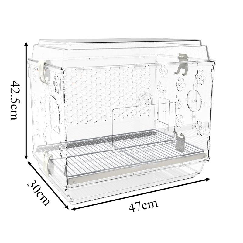 

Transparent Bird Cage Parrot Cage Acrylic Birdcage Bird Accessories Large Nest for Birds Calopsita Cage Small Animal Hideout