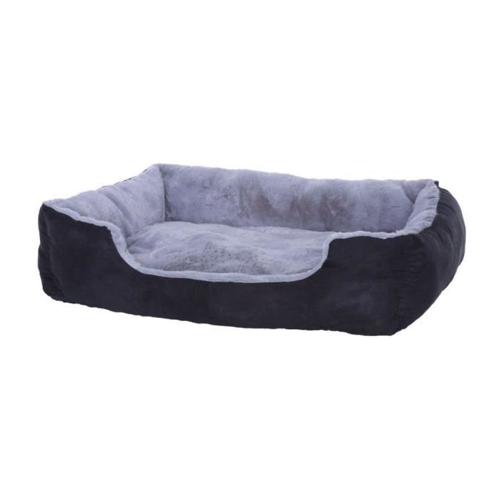 Dibea , Lit Pour Chien, Panier Avec Coussin Réversible (L) 75 X 60 Cm, Gris/noir - DB00522