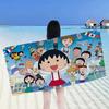 Catoon C-Chibi Maruko Chan Anime Beach Swimming Towel Soft Absorbent Washcloth Children's Gifts for Kids Travel Camping Gym