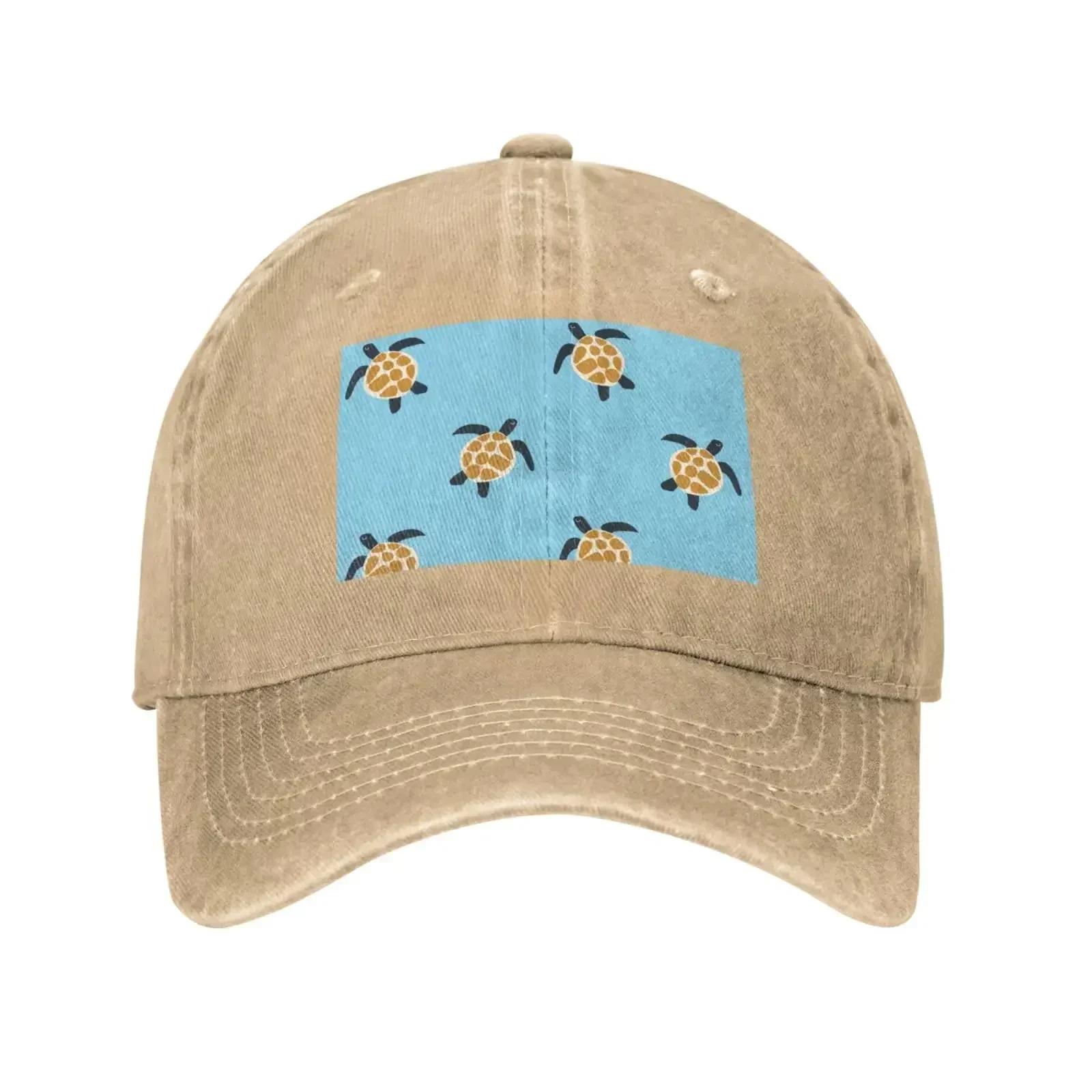 

Cartoon Turtle Vintage Cowboy Baseball Cap Dad Hat Unisex WoUnisex Adjustable Trucker Hats for Daily One Size