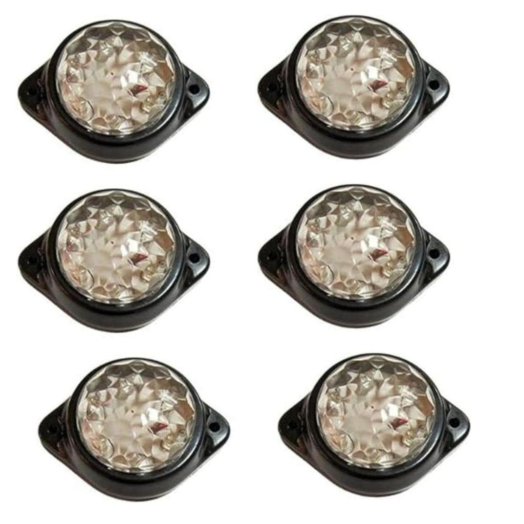 10er-Pack Runde Klare LED Rückseitenmarkierungsbegrenzungsleuchten 24V für Wohnmobil LKW Anhänger