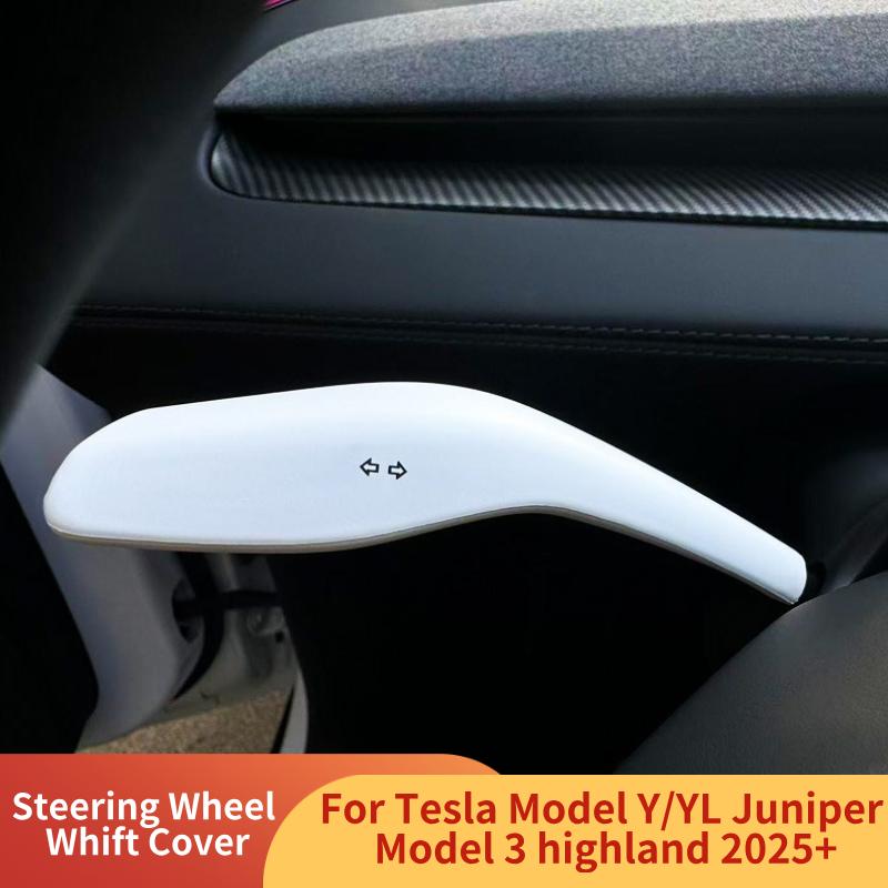 Steering Wheel Whift Protection Cover for Tesla Model 3 Model Y/YL Juniper 2025+ ABS Column Shift Knob Cover Car Accessories