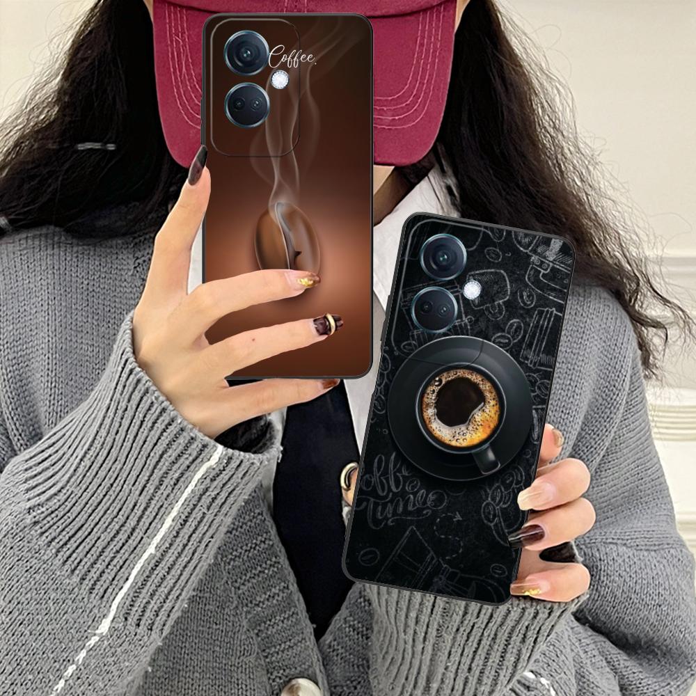 Coffee Beans Matte TPU Mobile Phone Case for OPPO Reno 14 13 12 11 10 9 8 7 6 5 F T Pro 5G Colorful Printing Cover
