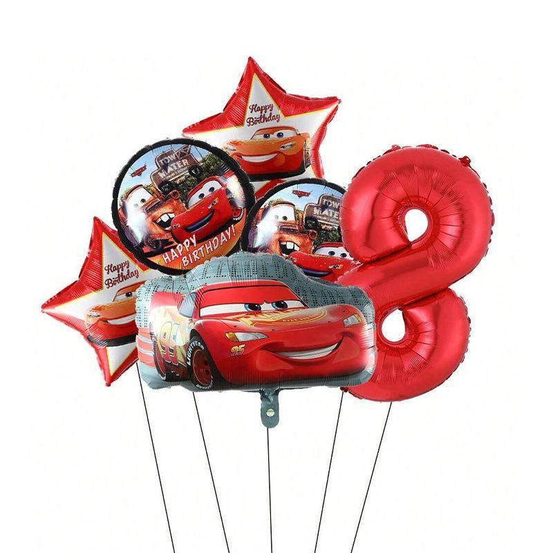 Aluminum Film Balloon Digital Birthday Set Racing Car Decoration Theme Children's Birthday Party Decoration