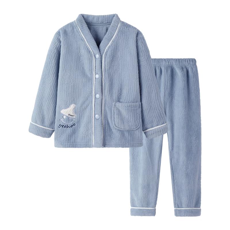 YEEHOO Kids Plush Warm Pajama Set 160