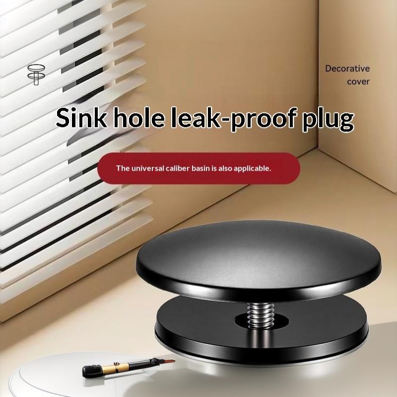 Stainless Steel Sink Hole Seal Kitchen Accessory Black Silver M6 Faucet Hole Cover Easy to Install for Kitchen Sink Quick Repair