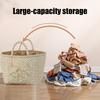 Boho Fabric Laundry Basket Floral Print Quilted Storage Basket Portable Folding Basket Bag with Handles for Home Clothes And Sundries