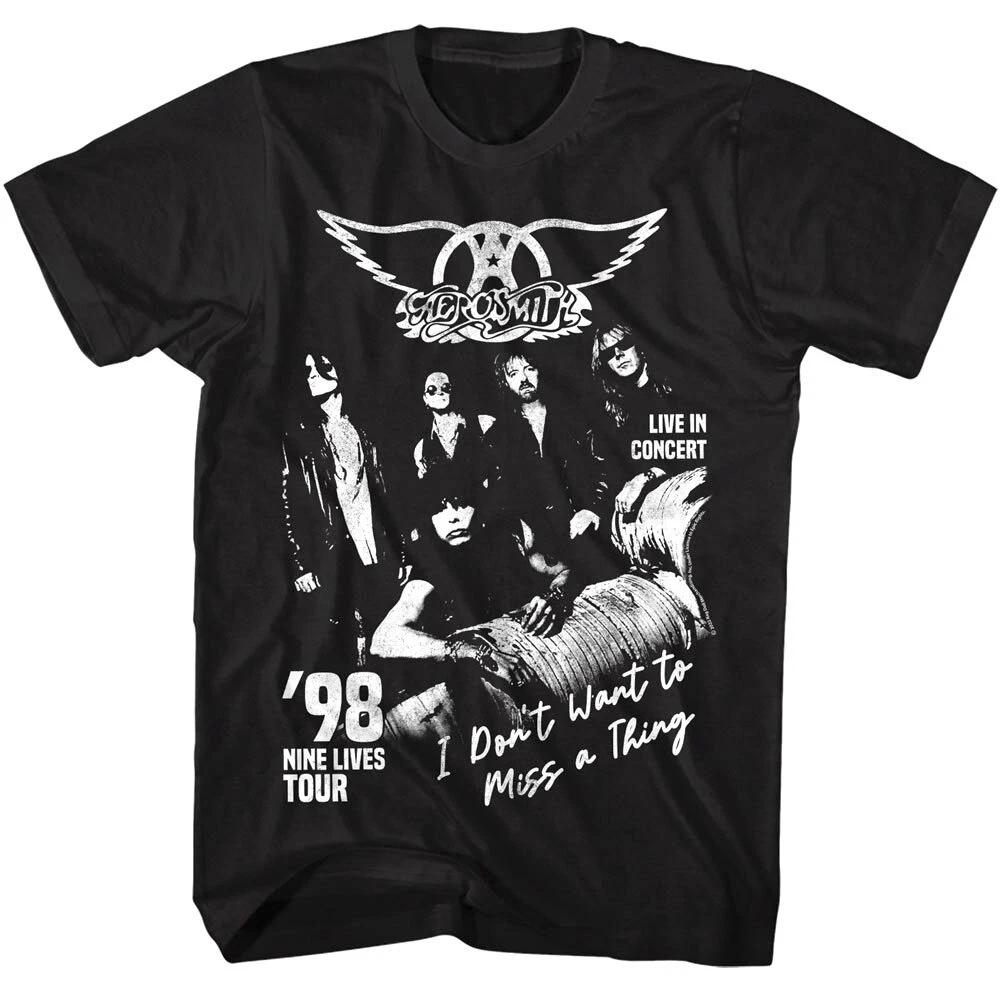 

Aerosmith I Don t Want to Miss a Thing Men s T Shirt Nine Lives Tour 98 Rock S