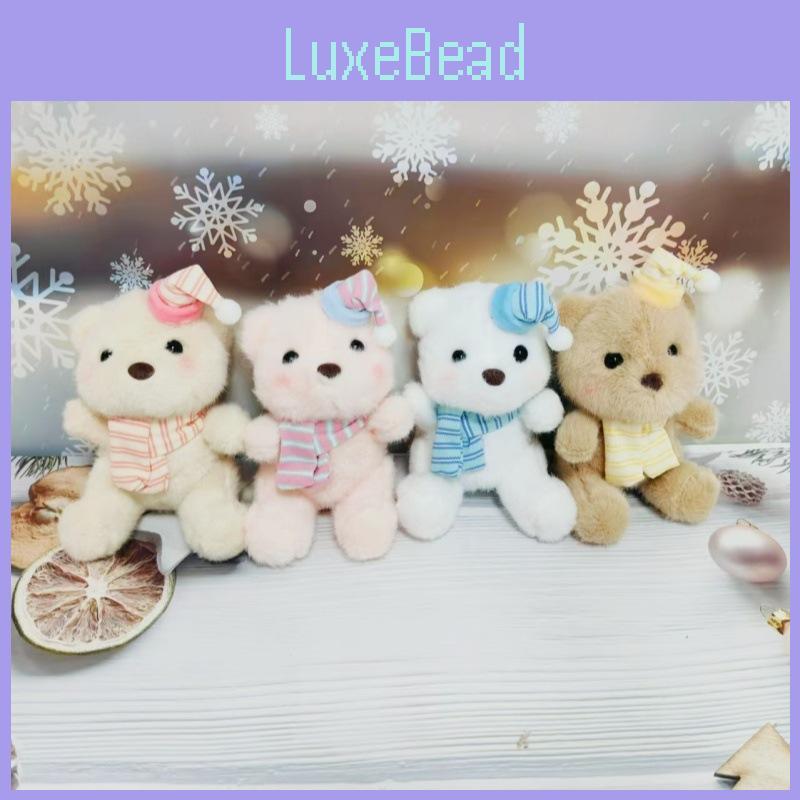 Adorable Birthday Hat Bear Pendant Cute Cartoon Girl Plush Keychain Backpack Kid