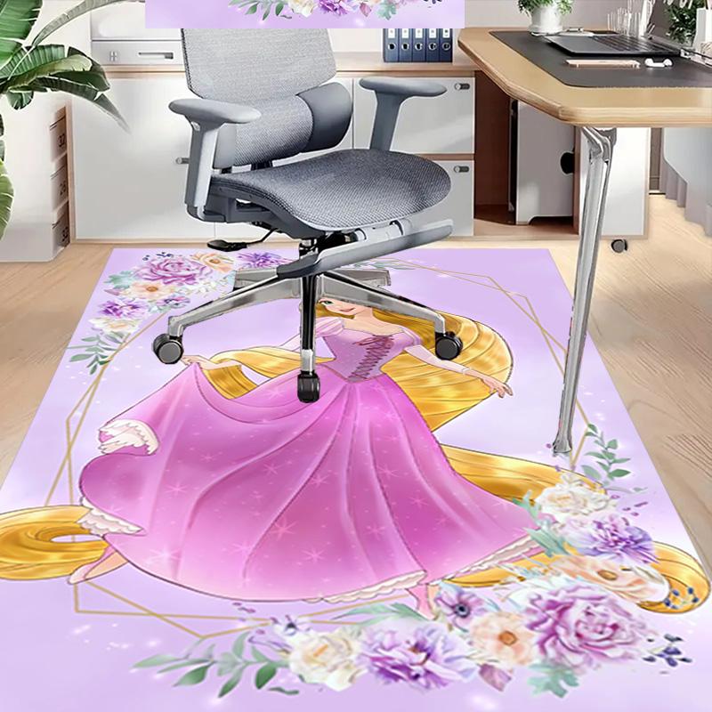 Princess Pink Dress Carpet For Playroom Bedroom Living Room Sofa Home Decorkids Game Area Rug Nonslip Floor Mat