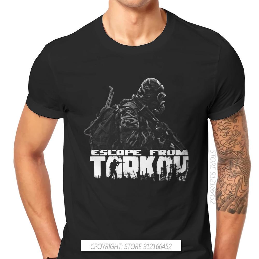

Игровая футболка Escape From Tarkov с принтом, индивидуальная, с круглым вырезом, из чистого хлопка, для мужчин - Мужская летняя хлопковая футболка с графическим рисунком S разноцветный