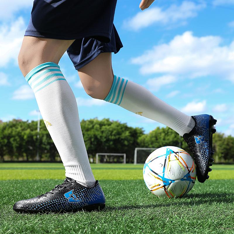 2024 Men's Soccer Shoes Large Size Ultralight Football Boots Boys Sneakers Non-Slip AG/TF Soccer Cleats Ankle Boots Unisex