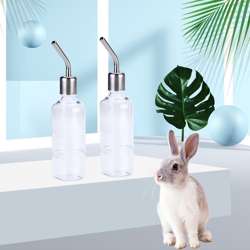 Hanging Rabbit Water Feeder For Small Animals Durable Cage Mounted Drinker Bottle With Easy Installation