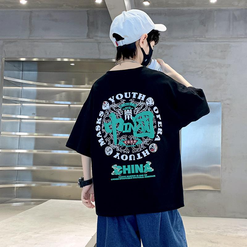 

Детская одежда, Футболки с короткими рукавами для мальчиков, Летняя одежда, Дети для мальчиков, Летние топы для средних и больших детей, Модные футболки 170cm чёрный