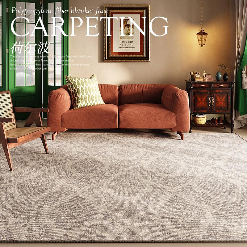 

French Retro Living Room Decoration Carpets Thicken Bedside Rugs for Bedroom Large Area Home Non-slip Mat Washable Lounge Rug 80x120cm