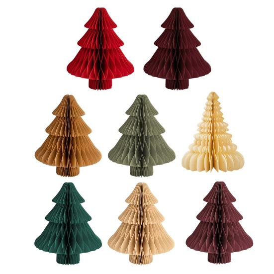 Honeycomb Paper Christmas Tree 3D Foldable Accordion Xmas Tree Winter Tabletop