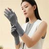 Women Long Sun Protection Gloves, UPF 50+ Ice Silk Gloves with Flip Touchscreen Fingers, Anti-Slip Grip, UV Protection for Driving, Cycling, Outdoor