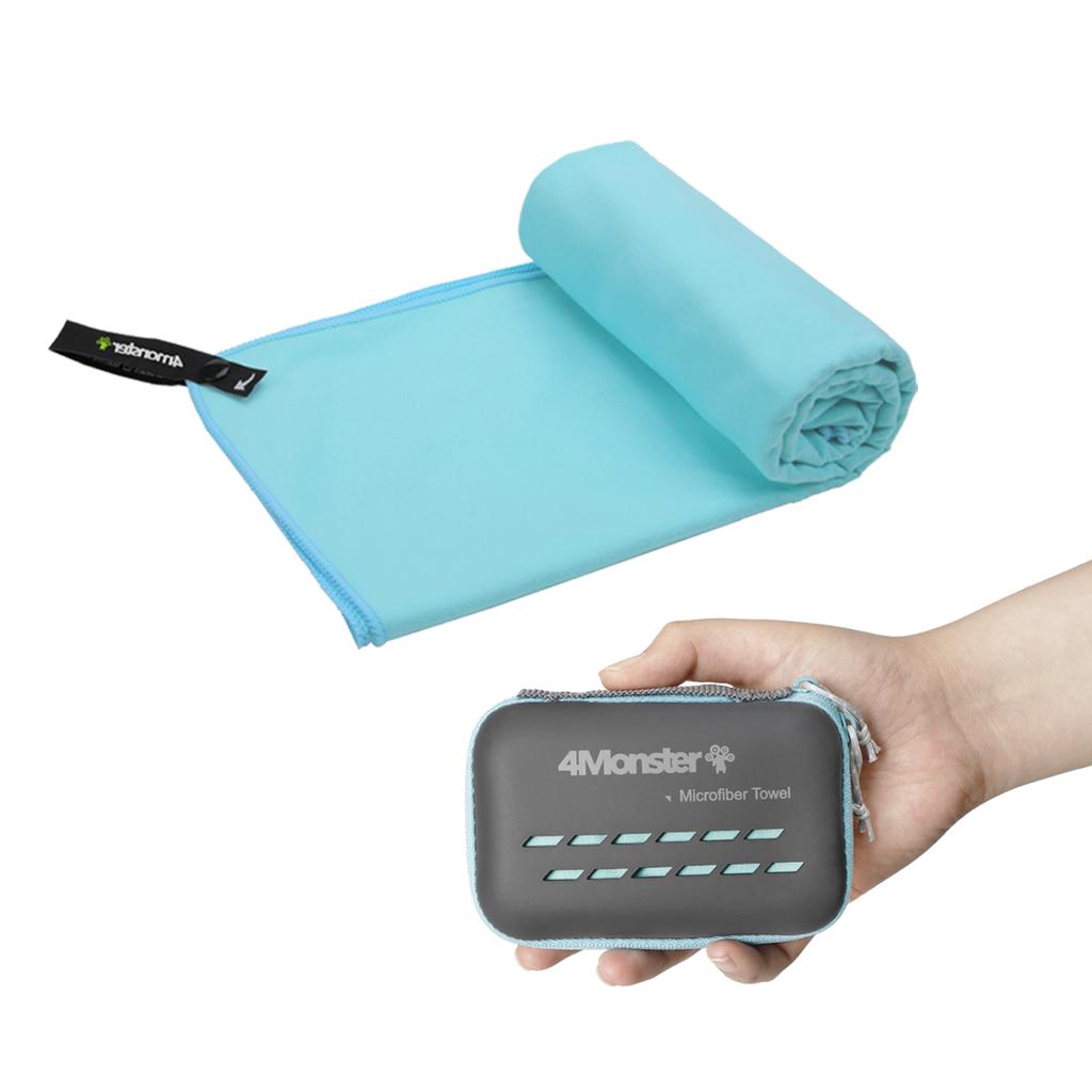 4Monseuteo Microfiber Towel S Light Blue