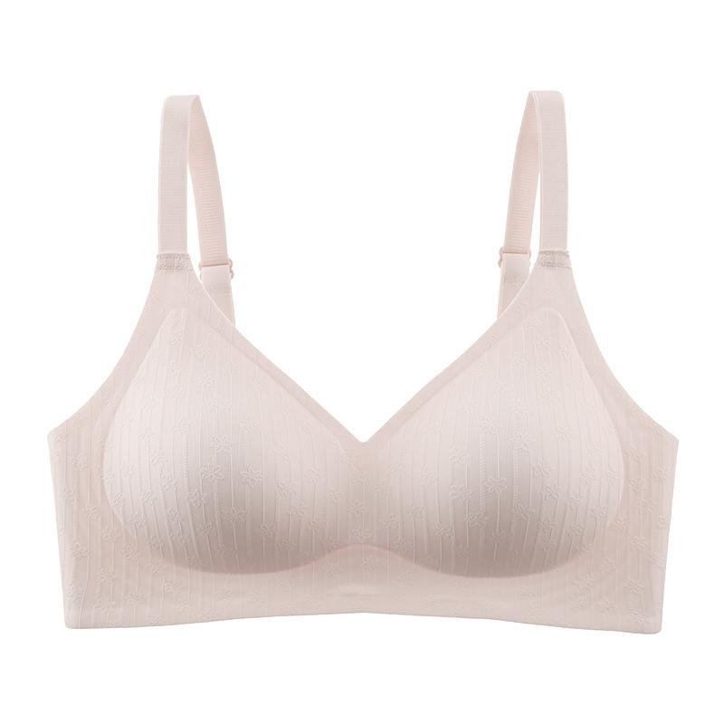 

[Fixed cup mesh yarn] Underwear simple anti-sagging small breasts gather underwear adjustment sexy bra 2XL 40/90