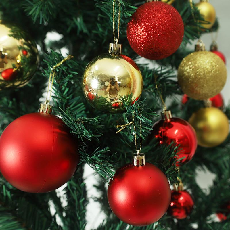 Colorful Christmas Tree Matte & Shiny Ball Decorations for Shopping Mall Ceiling