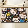 Alfombra de baño con estampado de Labubu de dibujos animados, felpudo antideslizante, alfombrilla de secado de cocina para dormitorio, alfombrilla de drenaje, alfombra de entrada, alfombra de dibujos animados para el hogar