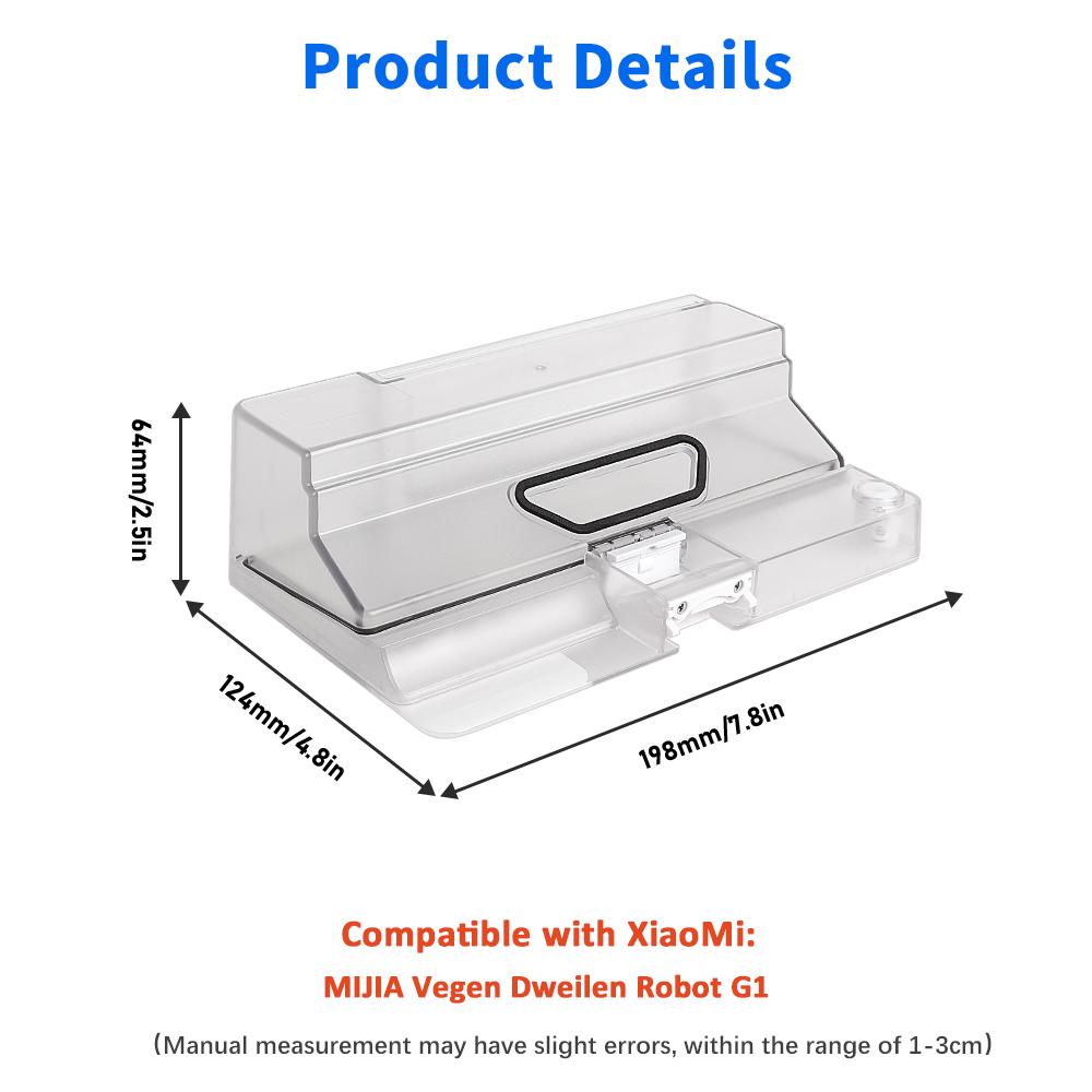 2 in 1 Water Tank Dust Filtering Box For Xiaomi Mijia G1 Mop Essential MJSTG1 G1 Robot Vacuum Cleaner Replacement Spare Parts
