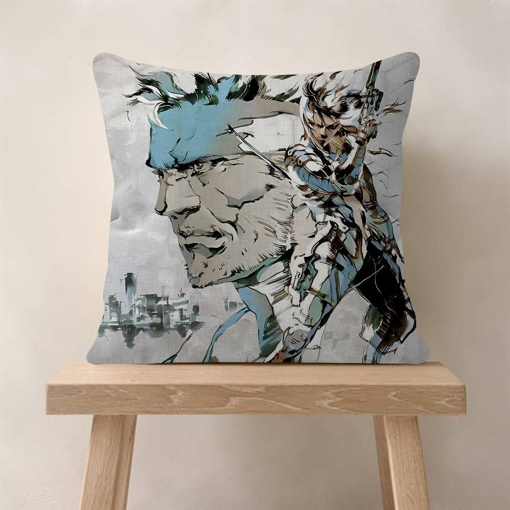 

Game MMetal Gear SolidMT Personalized Picture Text Home Decorative Pillows Household Gifts xcm 30x30 cm