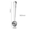 2-in-1 Stainless Steel Coffee Measuring Spoon Multifunctional Coffee Bean Spoon Milk Powder Flour Sealed Clamp Spoon Coffee Tool