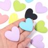 10pcs/lot Colorful Cute Flatback Resin Heart Cabochons DIY Handmade Headwear Hairpin Decoration Jewelry Making Accessories