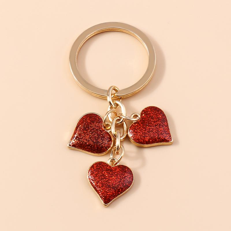 Pretty Enamel Flower Keychain Charms Sakura Key Ring Pendant for Car Key Holder Women Girls Handbag Decor DIY Jewelry Gifts