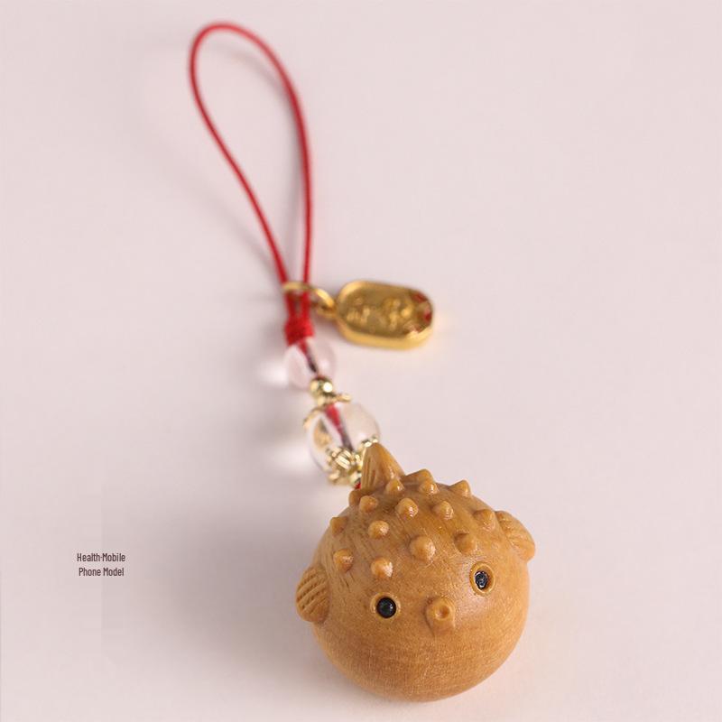 Sandalwood Cute Pufferfish Keychain & Bag Charm