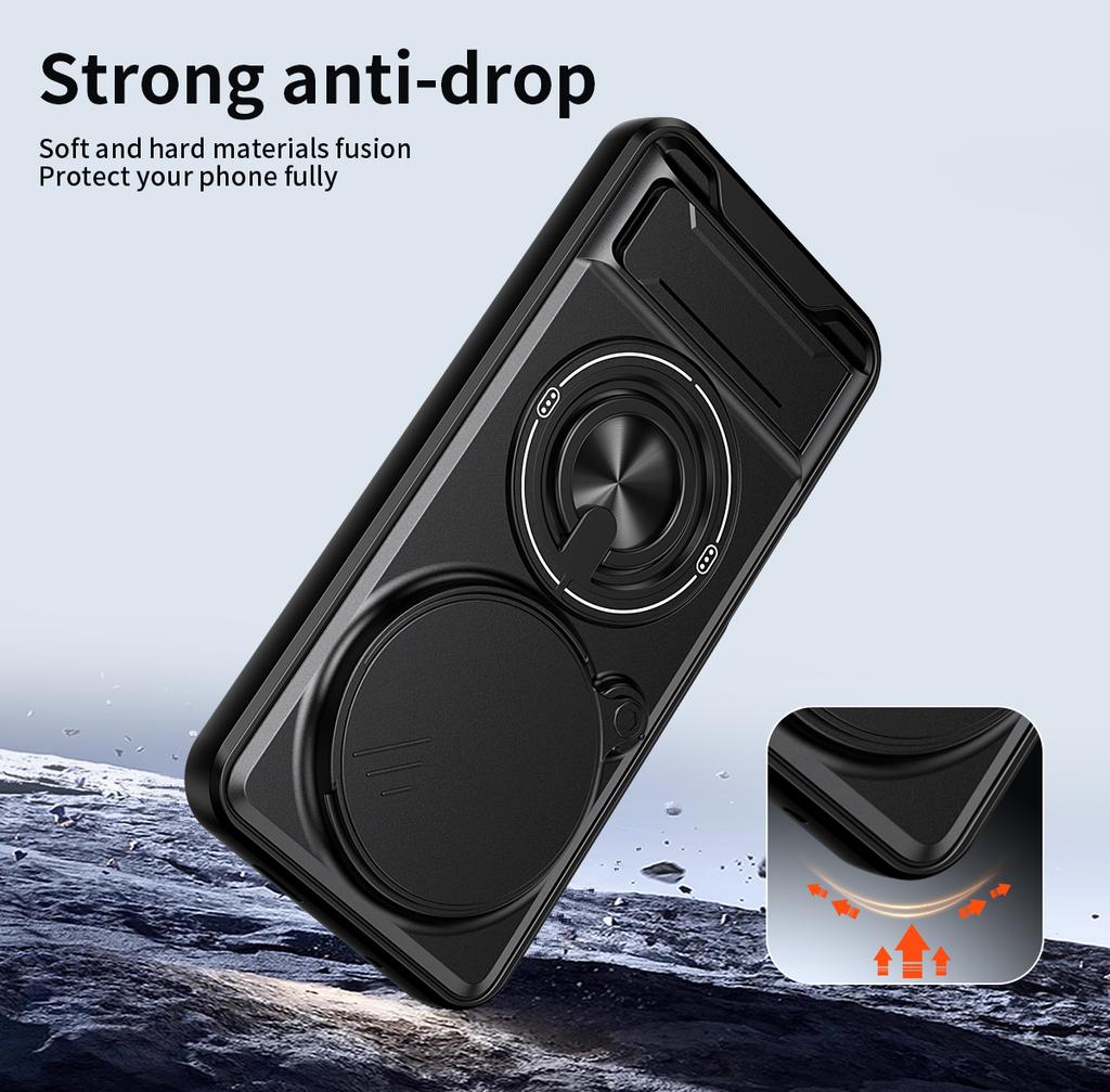 Armor Funda Für Huawei Honor Magic 8 Pro 5G Hüllen Objektiv Kamera Schutz Anti-Fall Ring Halter Handyhülle für Honor Magic 7 Pro
