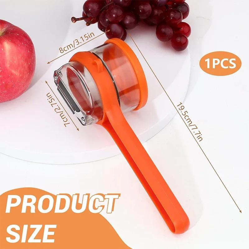 Potato Peeling Knife Vegetable Peeler with Peelings Storage Bucket Multi-Function Fruit Planing Knife Scraper Kitchen Gadgets