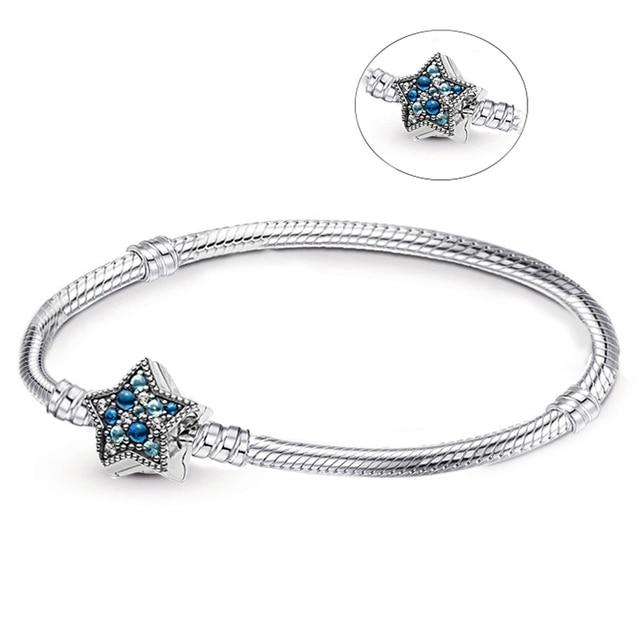 Baopon Høykvalitets Vintage Sølvbelagt Charm Armbånd Europeisk Stil Slangekjede Passer DIY Merkevare Armbånd For Kvinner Smykker
