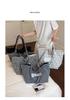 Korean Retro Leopard Print Nylon Tote Bag - Large Capacity, Casual Versatile Shoulder Bag