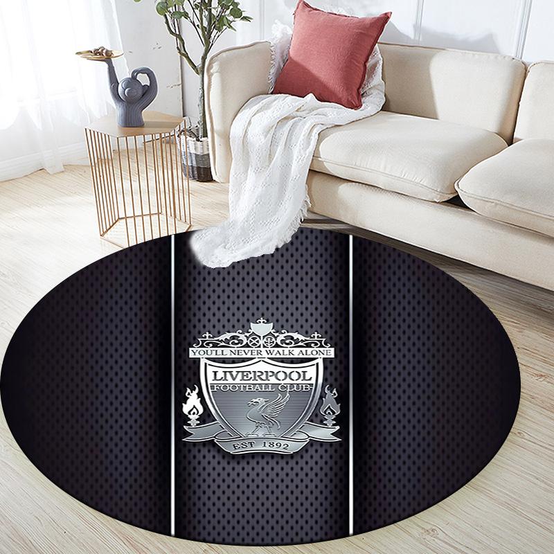 Liverpool Football Club3 Round Area Rug,Carpet Rug for Living Room Bedroom Sofa Playroom Decor,Non-slip Floor Mat