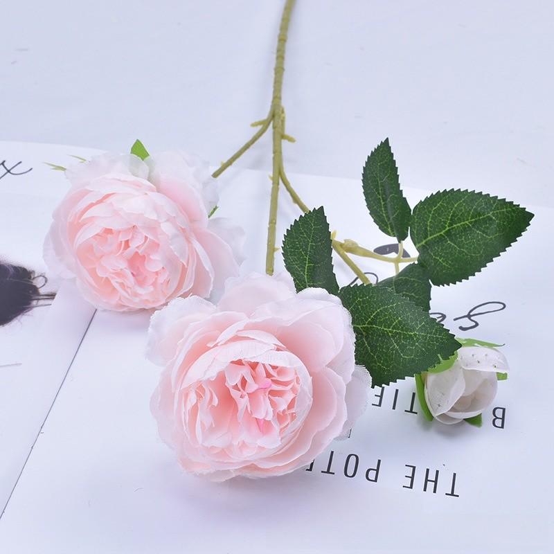 Western Ranunculus Asiaticus Faux Flower Arrangements With Embossed Craft For Event Decor