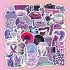 50 Cute Purple Girl Graffiti Sticker Set for Suitcases & Notebooks