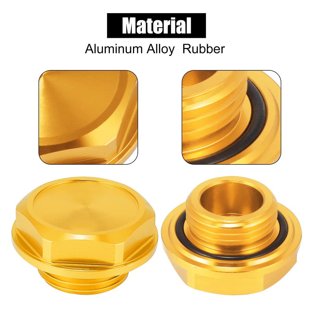 X AUTOHAUX Filler Cap Filler Plug Cover Fuel Tank Cap Aluminum Alloy Compatible