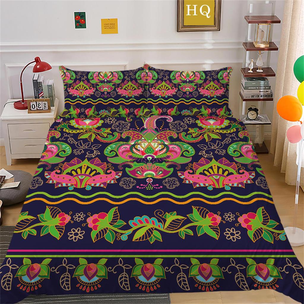 3D Digital Printed Bohemian Bedding Set, Bedroom Duvet and Pillowcase Bedding Set, AU/EU/US Full Size Home Decoration