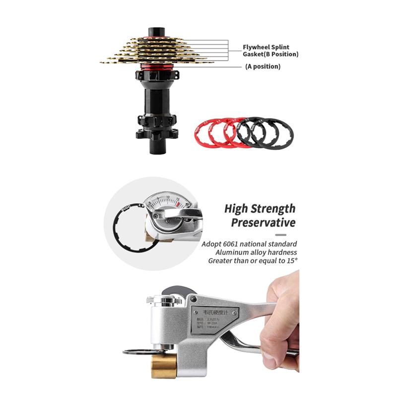 Aluminum Alloy Cassette  Flywheel  Spacer Mountain Road Bike Hub Tower Base Washer 1/1.5/1.85/2/