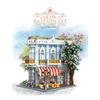 3725PCS Sakura Restaurant Building Blocks City Street Scene MOC Model Bricks With Light Decoration Ornaments Kids DIY Toy Gifts
